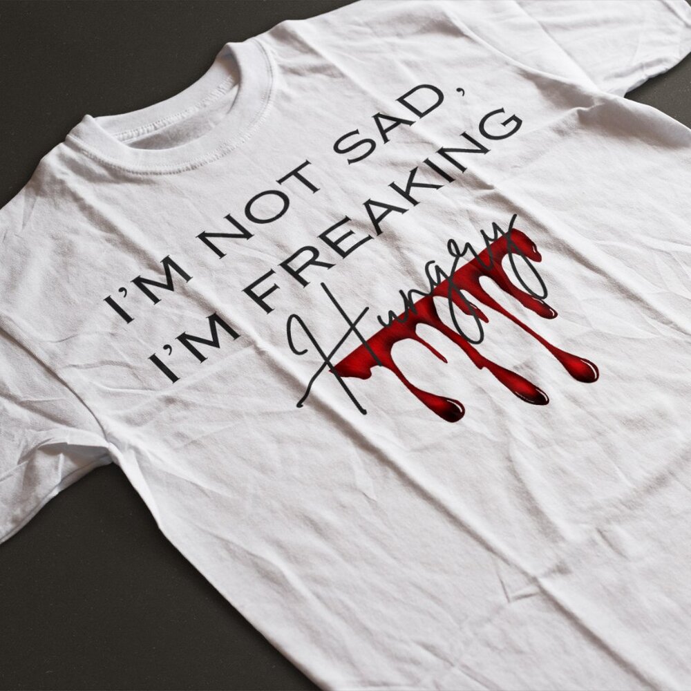 Stefan Salvatore I'm Not Sad I'm Freaking Hungry White Shirt The Vampire Diaries